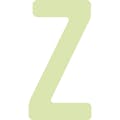 【CAINZ-DASH】アイマーク 非常用標識　中輝度蓄光カッテイング文字　英字　Ｚ　粘着シール　５０×２６ｍｍ AILUMI50-Z【別送品】