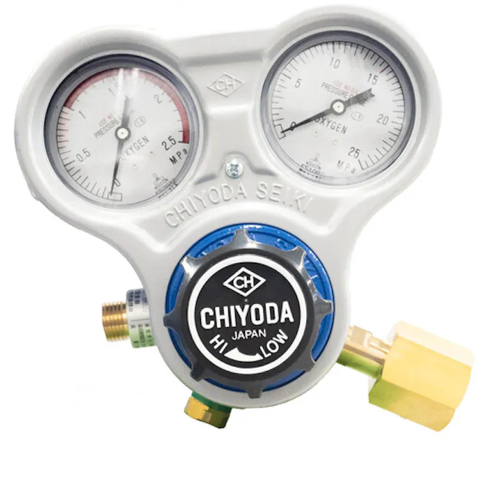 【CAINZ-DASH】千代田精機 酸素用調整器スタウト(関東式)乾式安全器内蔵型 SRO-A-E【別送品】