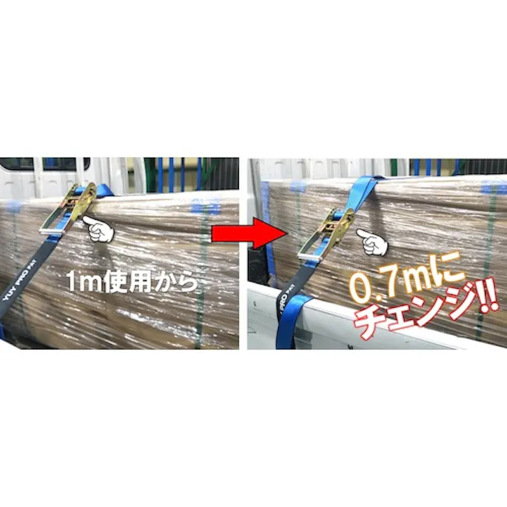 【CAINZ-DASH】結一産業 ラッシング武蔵 I型ベルト6m Y-LL012【別送品】