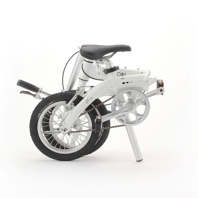 【自転車】《タキザワ》折り畳み車 CARUORI 14インチ アルミフォールディングバイク WH ホワイト