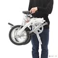 【自転車】《タキザワ》折り畳み車 CARUORI 14インチ アルミフォールディングバイク WH ホワイト(販売終了)