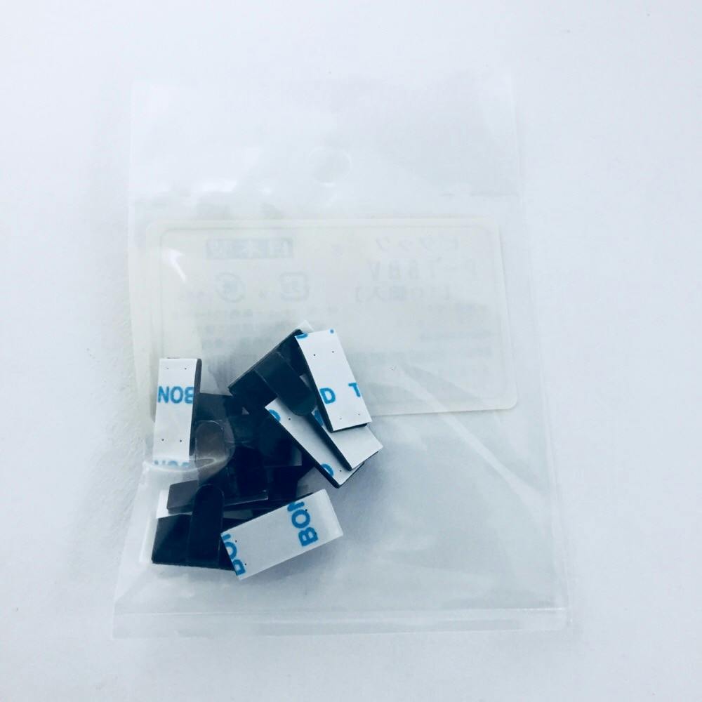 稲葉製作所 ピタック ワイヤーステッカー 黒耐熱 P-18BV 10個入 | 配線