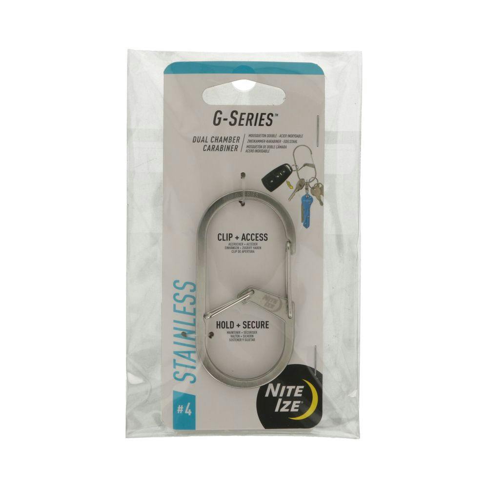 NiteIze G カラビナー #4 ステンレスシルバー NI59188 DIY Sカン NiteIze G カラビナー #4 ステンレスシルバー NI59188 DIY Sカン