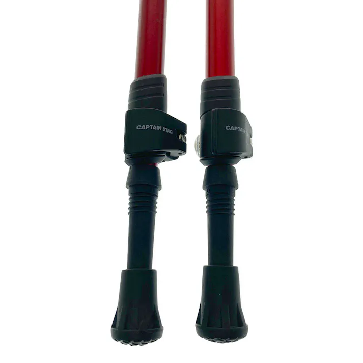 キャプテンスタッグ CAPTAIN STAG FEEL BOSCO トレッキングポール 2本組 レッド UM-2303