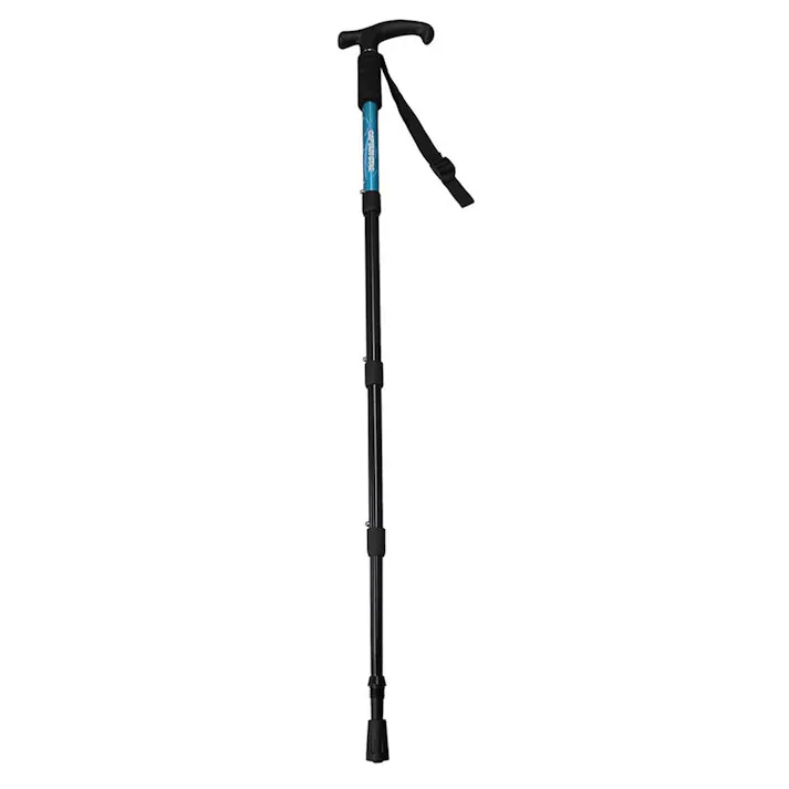 キャプテンスタッグ CAPTAIN STAG FEEL BOSCO トレッキングステッキ Tグリップ コンパクト4段スライド式 ブルー UM-2314