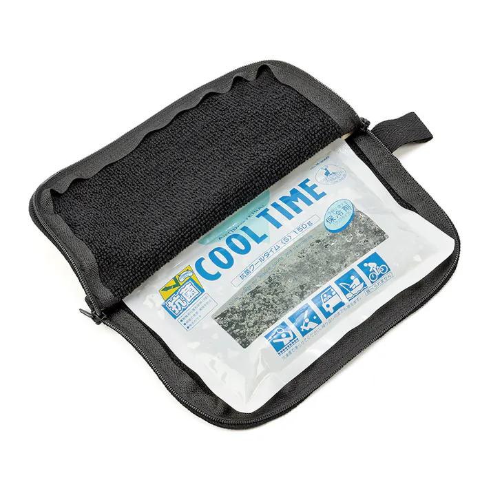 キャプテンスタッグ CAPTAIN STAG 保冷剤タオルポーチ Sサイズ ブラック UP-2729