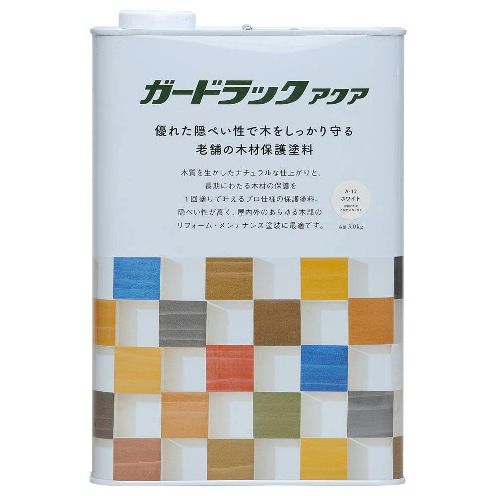 ガードラックアクア ホワイト 3.0kg 木部塗料 ガードラックアクア ホワイト 3.0kg 木部塗料