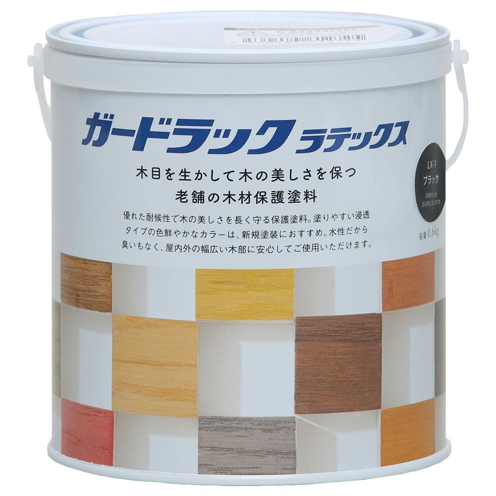 ガードラックラテックス ブラック 0.6kg 木部塗料 ガードラックラテックス ブラック 0.6kg 木部塗料