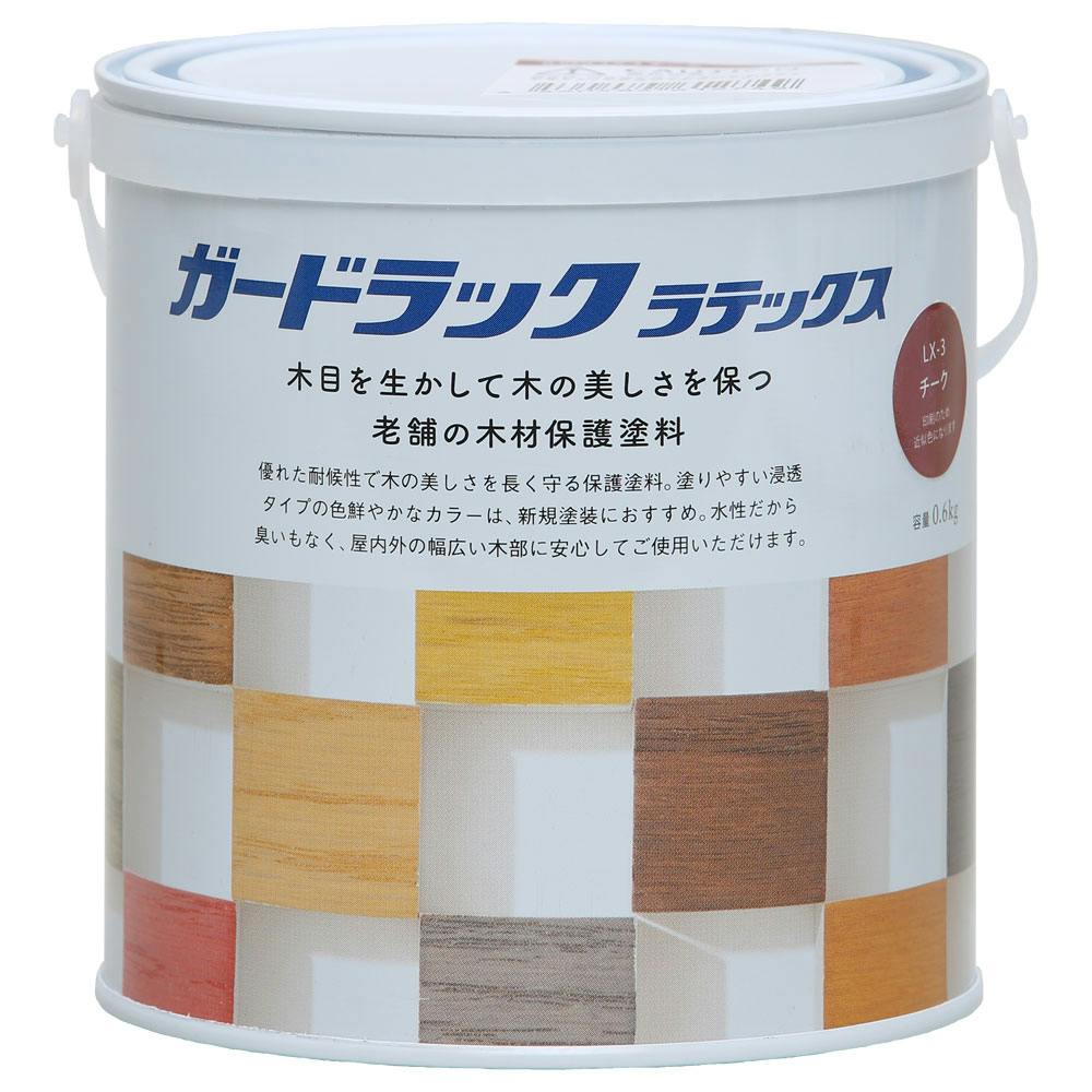 ガードラックラテックス チーク 0.6kg 木部塗料 ガードラックラテックス チーク 0.6kg 木部塗料