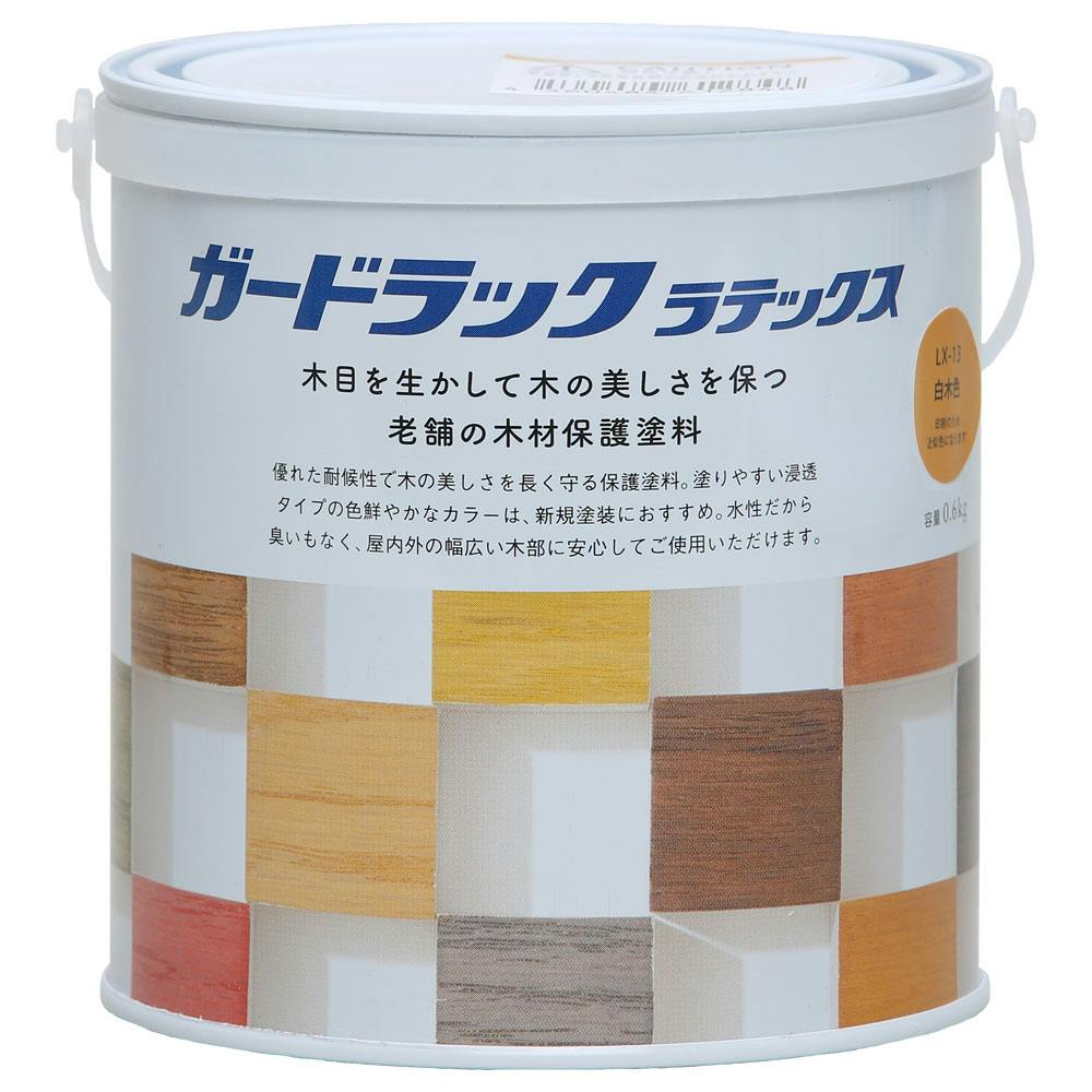 ガードラックラテックス 白木色 0.6kg 木部塗料 ガードラックラテックス 白木色 0.6kg 木部塗料