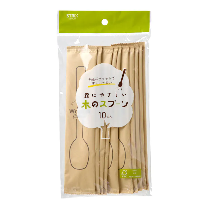 木製スプーン 160mm 10本入