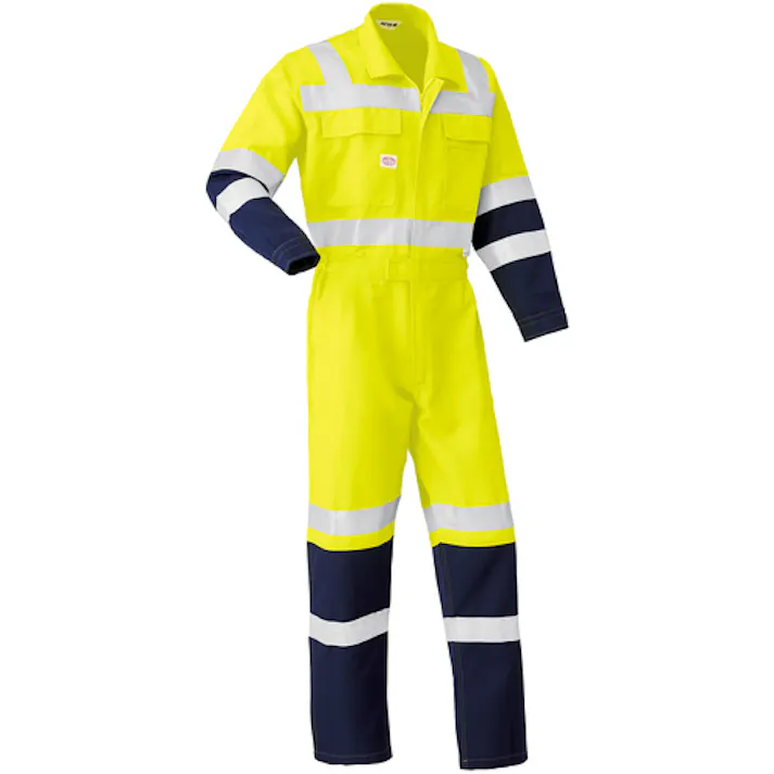 【CAINZ-DASH】山田辰 通年モデル 反射型つなぎ服7620-107イエロー-3L 7620-107-3L【別送品】