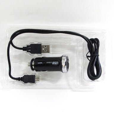 アークス AXS USBチャージャー2.1A＋Micro USBケーブル ブラック X-056