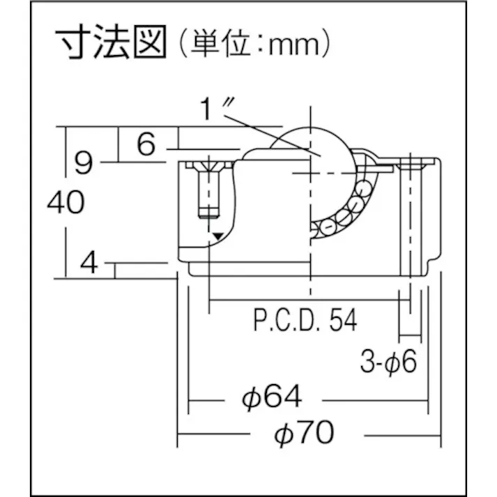 【CAINZ-DASH】井口機工製作所 上向用ボールキャスター イグチベアー IS-25S オールステンレス製 IS-25S【別送品】