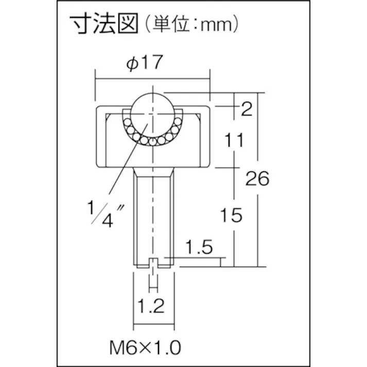 【CAINZ-DASH】井口機工製作所 上向用ボールキャスター イグチベアー IS-06SN ステンレス製 IS-06SN【別送品】