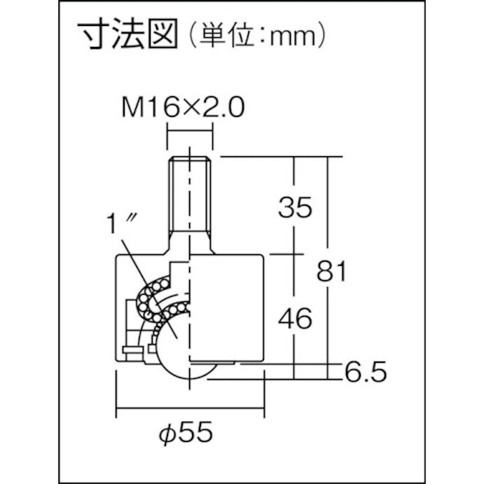 【CAINZ-DASH】井口機工製作所 下向用ボールキャスター　イグチベアー　ＩＫ－２５Ｎ　スチール製 IK-25N【別送品】