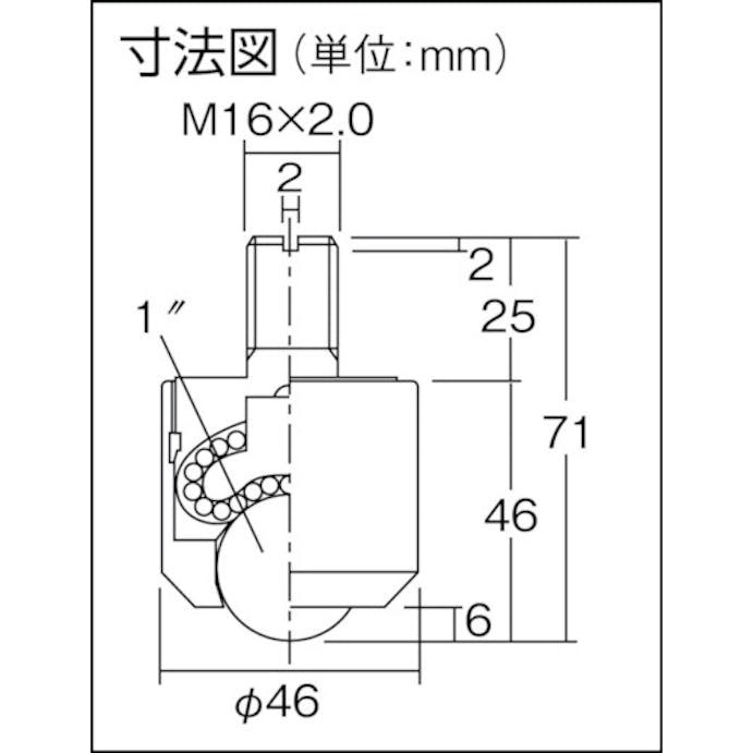 【CAINZ-DASH】井口機工製作所 下向用ボールキャスター　イグチベアー　ＩＫ－２５ＮＭ　スチール製 IK-25NM【別送品】