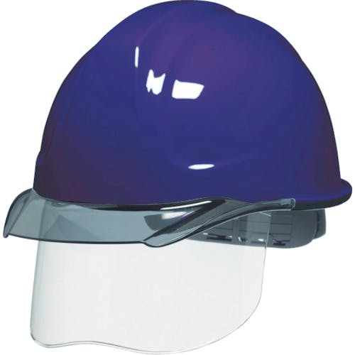 DICプラスチック安全資材営業部 SYA-CS型ヘルメット 紺/スモーク KP付 SYA-CS-SFE-KP-K/S シールド面付ヘルメット DICプラスチック安全資材営業部 SYA-CS型ヘルメット 紺/スモーク KP付 SYA-CS-SFE-KP-K/S シールド面付ヘルメット