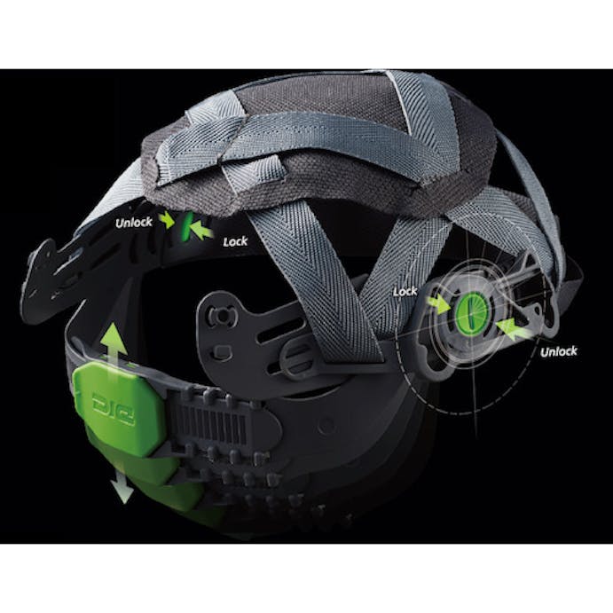 【CAINZ-DASH】ＤＩＣプラスチック安全資材営業部 透明バイザーヘルメット（シールド面付）　ＡＡ１１ＥＶＯ－ＣＳＷ　ＫＰ　白／ブルー AA11EVO-CSW-HA6-KP-W/B【別送品】