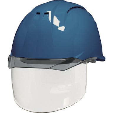 【CAINZ-DASH】ＤＩＣプラスチック安全資材営業部 透明バイザーヘルメット（シールド面付）　ＡＡ１１ＥＶＯ－ＣＳＷ　ＫＰ　スカイブルー／スモーク AA11EVO-CSW-HA6-KP-B/S【別送品】