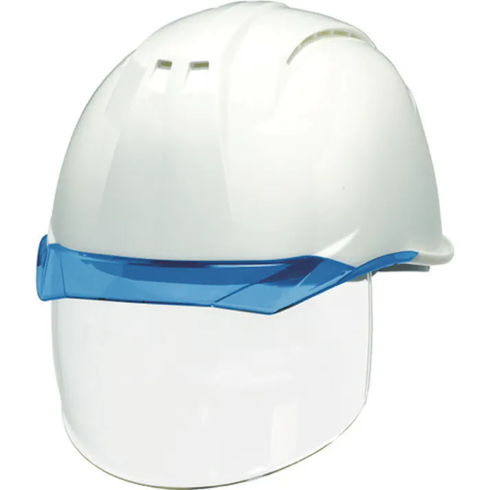 【CAINZ-DASH】DICプラスチック安全資材営業部 透明バイザーヘルメット(シールド面付) AP11EVO-CSW KP 白/ブルー AP11EVO-CSW-HA6-KP-W/B【別送品】