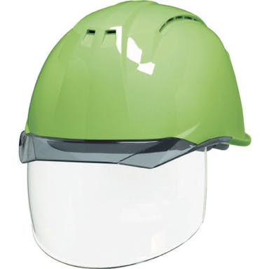 【CAINZ-DASH】ＤＩＣプラスチック安全資材営業部 透明バイザーヘルメット（シールド面付）　ＡＰ１１ＥＶＯ－ＣＳＷ　ＫＰ　フレッシュグリーン／スモーク AP11EVO-CSW-HA6-KP-FG/S【別送品】