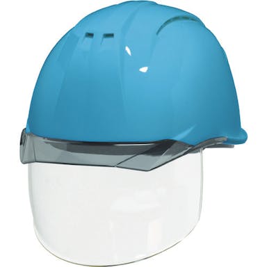 【CAINZ-DASH】ＤＩＣプラスチック安全資材営業部 透明バイザーヘルメット（シールド面付）　ＡＰ１１ＥＶＯ－ＣＳＷ　ＫＰ　アクアブルー／スモーク AP11EVO-CSW-HA6-KP-B/S【別送品】