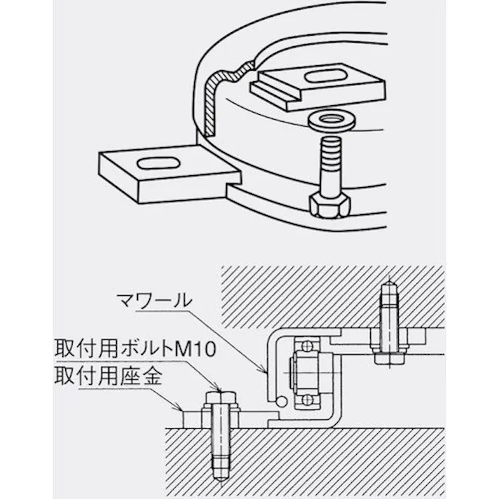 【CAINZ-DASH】大阪タイユー マワールPT型用取付用座金 PT-ZAGANE【別送品】