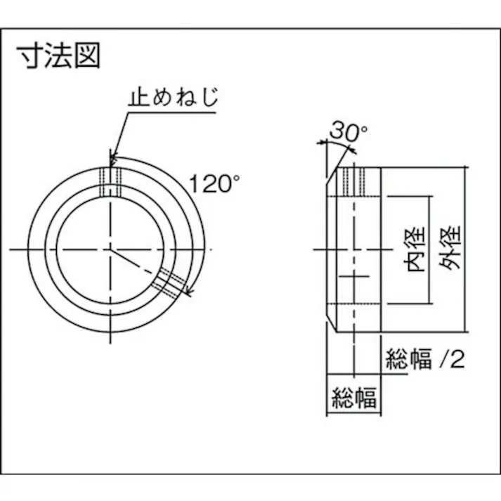 【CAINZ-DASH】片山チエン KSCシャフトカラー 黒染 内径16 外径28 幅12 KSC1612【別送品】