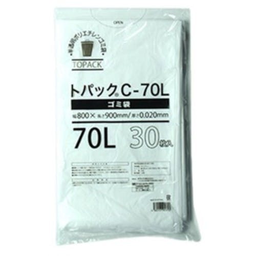 オザックス トパックゴミ袋 C 70L 厚さ0.020mm 30枚 00442598 ゴミ袋 オザックス トパックゴミ袋 C 70L 厚さ0.020mm 30枚 00442598 ゴミ袋