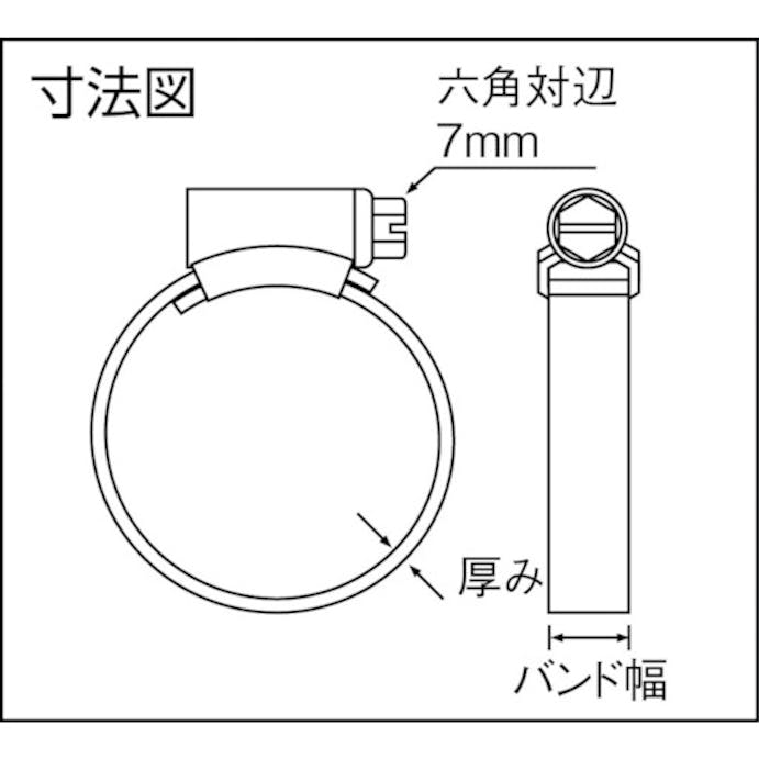 【CAINZ-DASH】アソー ＯＲＢＩＴ　ホースクリップ　ＳＵＳ　２５～３５　（１０個入） 1-SUS【別送品】