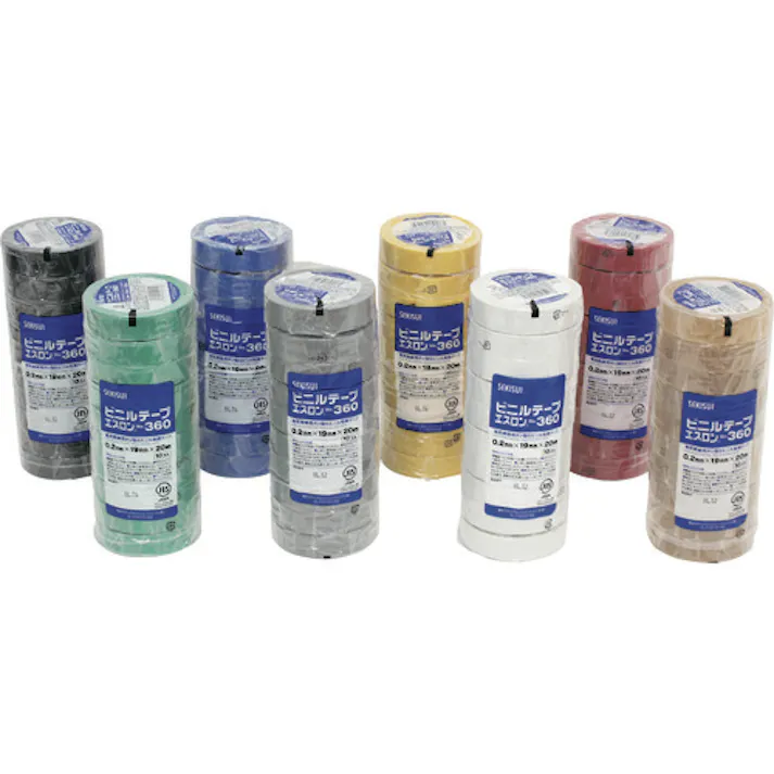 【CAINZ-DASH】積水化学工業 エスロンテープ#360 19×10 茶 V360B1N【別送品】