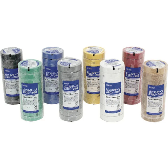 【CAINZ-DASH】積水化学工業 エスロンテープ#360 19×20 黒 V360K2N【別送品】