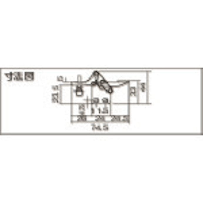 【CAINZ-DASH】大阪角田興業 ハンドル横型トグルクランプ（下方押え型）　Ｎｏ．０８Ｓ　締圧力０．３ｋＮ KC-08S【別送品】