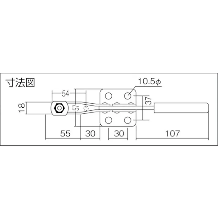 【CAINZ-DASH】大阪角田興業 ハンドル横型トグルクランプ No.38B大 KC-38B-L【別送品】