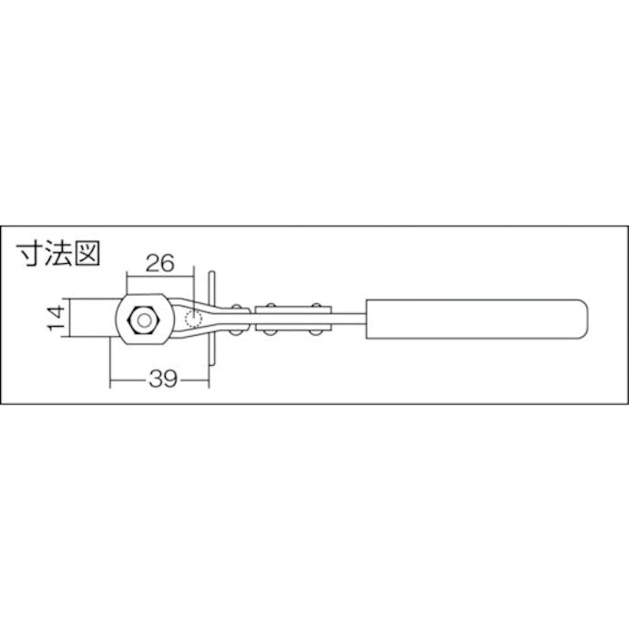 【CAINZ-DASH】大阪角田興業 ハンドル横型トグルクランプ　Ｎｏ．３８Ｃ小 KC-38C-S【別送品】