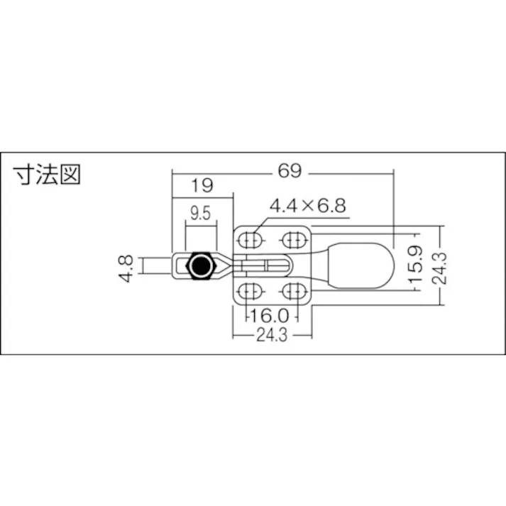 【CAINZ-DASH】大阪角田興業 ハンドル横型トグルクランプ No.HH250 KC-HH250【別送品】