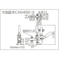 【CAINZ-DASH】大阪角田興業 ハンドル縦型トグルクランプ　Ｎｏ．ＨＶ４５０ KC-HV450【別送品】