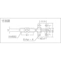 【CAINZ-DASH】大阪角田興業 ハンドル縦型トグルクランプ（下方押え型）　Ｎｏ．ＨＶ６５０　締圧力３．４ｋＮ KC-HV650【別送品】