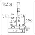 【CAINZ-DASH】大阪角田興業 ステンレス製ハンドル縦型トグルクランプ　Ｎｏ．４２Ｋ－２Ｓ KC-42K-2S【別送品】