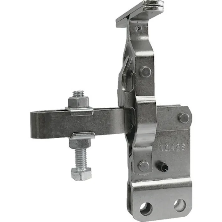 【CAINZ-DASH】大阪角田興業 ハンドル縦型トグルクランプ(下方押え型) No.42S 締圧力1.5kN KC-42S【別送品】