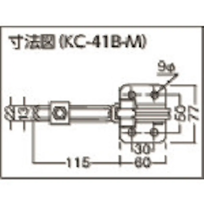 【CAINZ-DASH】大阪角田興業 ハンドル縦型トグルクランプ(下方押え型) No.41B中 締圧力3.0kN KC-41B-M【別送品】