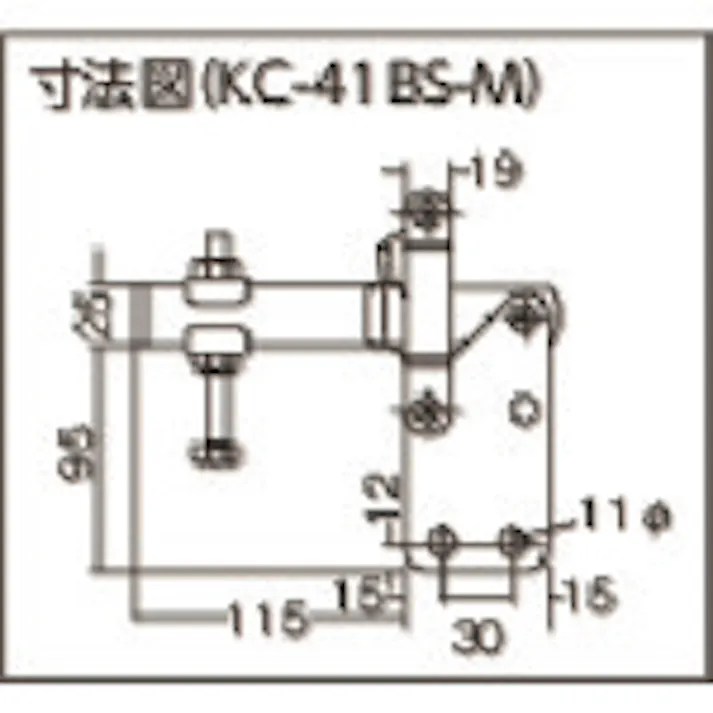 【CAINZ-DASH】大阪角田興業 ハンドル縦型トグルクランプ(下方押え型) No.41BS中 締圧力3.0kN KC-41BS-M【別送品】