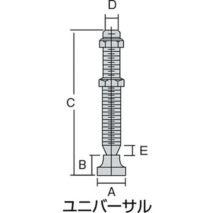 【CAINZ-DASH】大阪角田興業 トグルクランプ用ユニバーサルボルト ボルト径M8×110 UBT-8【別送品】