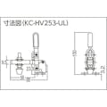 【CAINZ-DASH】大阪角田興業 ハンドル縦型トグルクランプ　Ｎｏ．ＨＶ２５３－ＵＬ KC-HV253-UL【別送品】