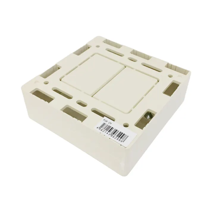 未来工業 モール用スイッチボックス 2ヶ用 ミルキーホワイト MSB-2M
