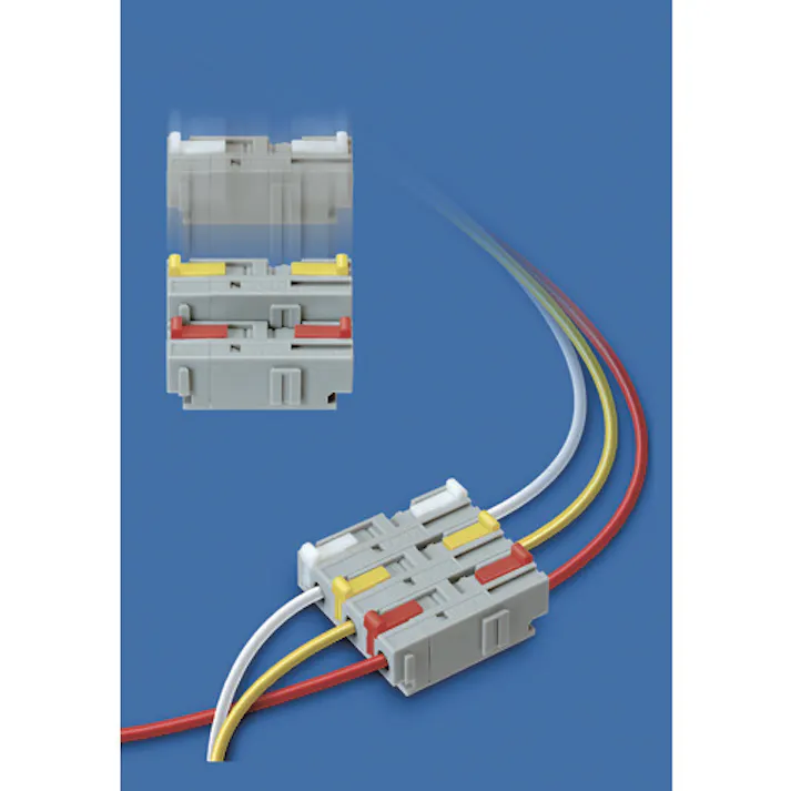 【CAINZ-DASH】サトーパーツ 連結可能型スクリューレス端子台 ML-7000 白 ML-7000-W【別送品】