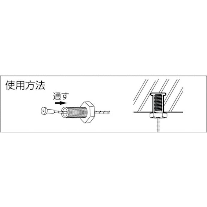 【CAINZ-DASH】日栄インテック 吊り金具用ワイヤ　ＴＢワイヤー２．５Ｍ　（２本入） N-200303025【別送品】