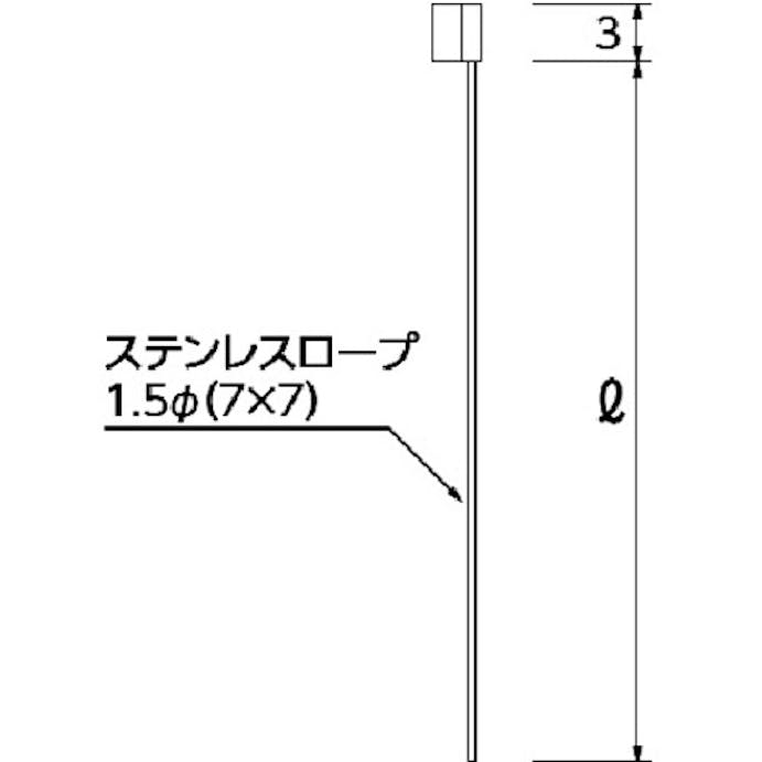 【CAINZ-DASH】日栄インテック ループワイヤー２．５Ｍ　（２本入） N-200306025【別送品】