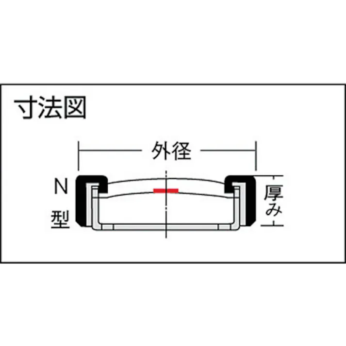 【CAINZ-DASH】武蔵オイルシール工業 オイルレベルゲージ(外径ツバなし型) 打ち込み式 外径25mm 厚さ7mm 取付穴径25mm OLG-25N【別送品】